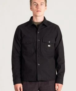 Shirts&Overshirts Knickerbocker - Heavyweight Flannel CPO Overshirt In Black