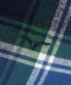 Shirts&Overshirts Benzak - BWS-01 WORK SHIRT 8 Oz. Blue & Green Check Flannel