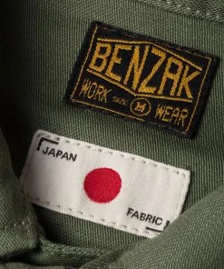 Benzak - BWS-03 Military Overshirt 10 Oz. Army Green Military Twill Shirts&Overshirts