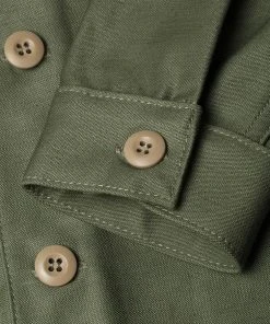 Benzak - BWS-03 Military Overshirt 10 Oz. Army Green Military Twill Shirts&Overshirts