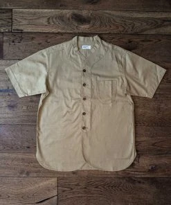 Universal Works - ML Shirt In Tan Fine Twill