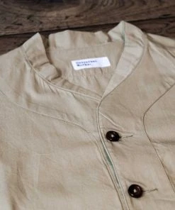 Universal Works - ML Shirt In Tan Fine Twill