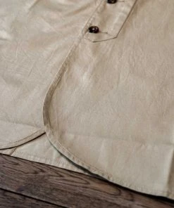 Universal Works - ML Shirt In Tan Fine Twill