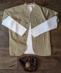 Universal Works - ML Shirt In Tan Fine Twill