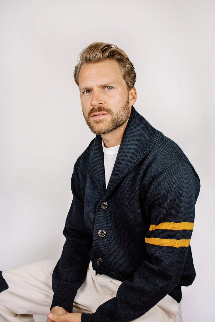 Peregrine - Moore Cardigan In Navy 4 Peregrine - Moore Cardigan In Navy