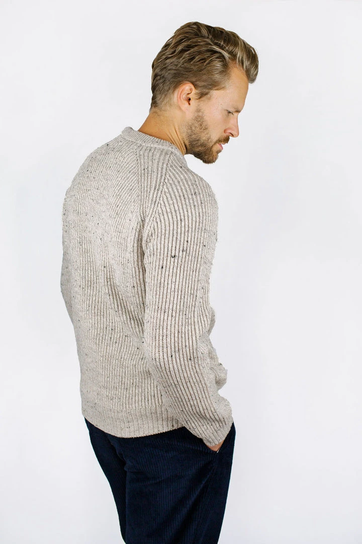 Peregrine - Ford Crew Jumper In Oatmeal Knitwear 5 Peregrine - Ford Crew Jumper In Oatmeal Knitwear