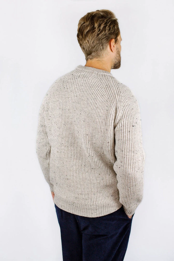 Peregrine - Ford Crew Jumper In Oatmeal Knitwear 8 Peregrine - Ford Crew Jumper In Oatmeal Knitwear