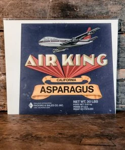Antiques Antiques&Collectibles 1950's Original Air King Asparagus Crate Label 1950's Lodi CA