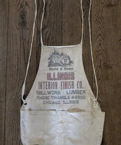 The Rugged Society Vintage Illinois Interior Finish Co. Carpenter Apron - Chicago Antiques&Collectibles