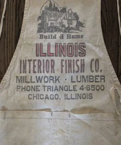 The Rugged Society Vintage Illinois Interior Finish Co. Carpenter Apron - Chicago Antiques&Collectibles