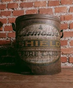 The Rugged Society Armour’s ShieldPure Lard Tin Bin Antiques&Collectibles