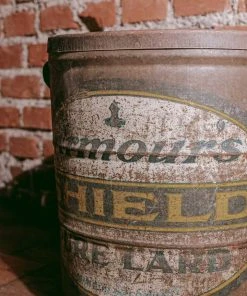 The Rugged Society Armour’s ShieldPure Lard Tin Bin Antiques&Collectibles