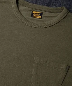 Benzak - BT-01 POCKET TEE Army Green Heavy Jersey New