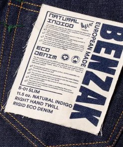 Benzak - B-01 SLIM 11.5 Oz. Natural Indigo Eco Denim New