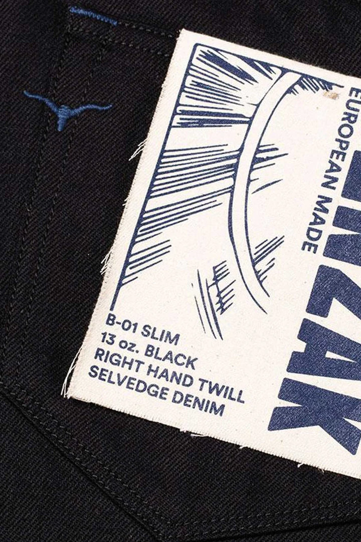 Benzak - B-01 SLIM 13 Oz. Black Selvedge Bottoms 12 Benzak - B-01 SLIM 13 Oz. Black Selvedge Bottoms