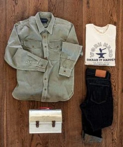 Benzak - B-01 SLIM 13 Oz. Brown Cotton Selvedge