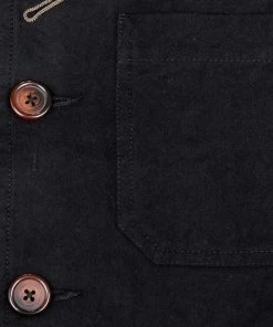 Universal Works - Bakers Chore Jacket In Black Nebraska Cotton Outerwear&jackets