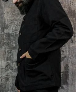 Universal Works - Bakers Chore Jacket In Black Nebraska Cotton Outerwear&jackets