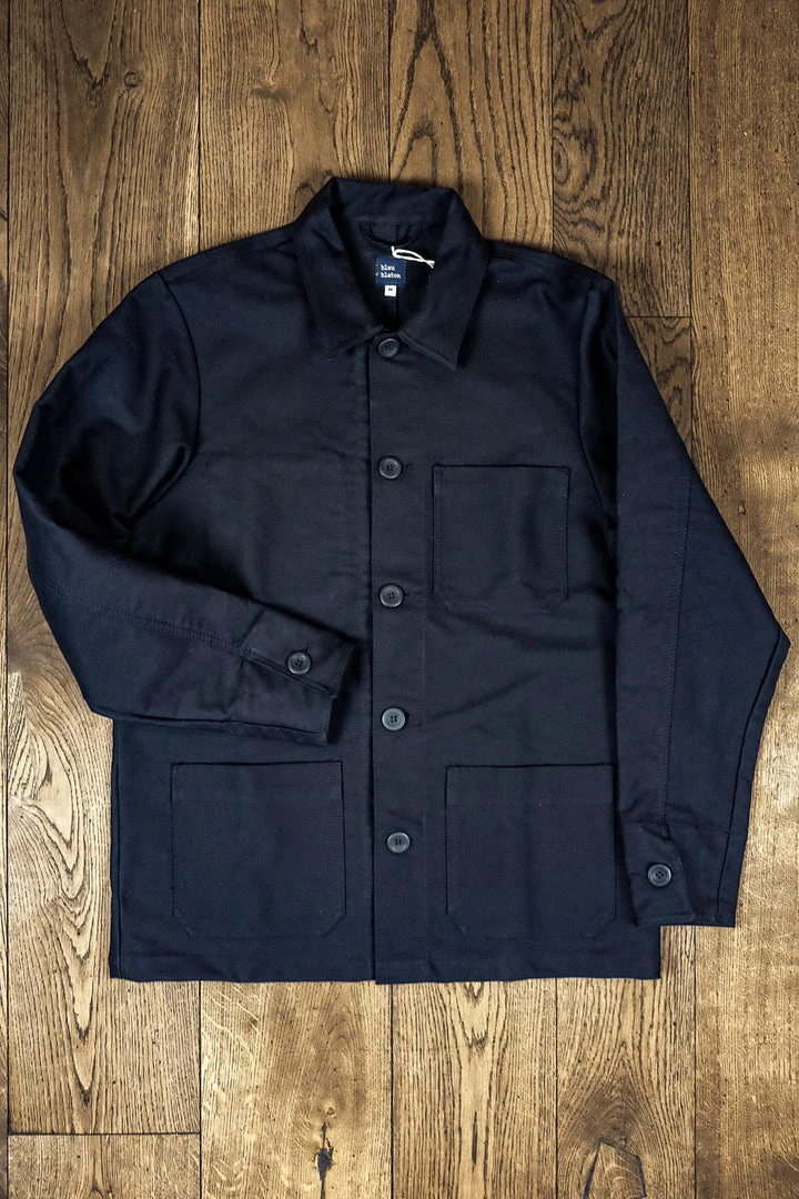 Bleu Blaton - Moleskin Worker Jacket In Blue Mechanic 8 Bleu Blaton - Moleskin Worker Jacket In Blue Mechanic