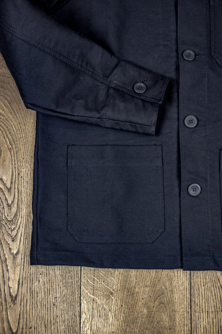 Bleu Blaton - Moleskin Worker Jacket In Blue Mechanic 6 Bleu Blaton - Moleskin Worker Jacket In Blue Mechanic