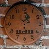 Antiques Antiques&Collectibles Brill - 1940s Advertising Wall Clock Face In Lithographed Tin.