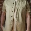 Universal Works - ML Shirt In Tan Fine Twill