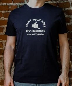 The Rugged Society - Trust Your Vibes, No Regrets Tee - Blue Navy