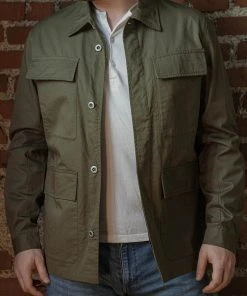 Universal Works - MW Fatigue Jacket In Light Olive Twill