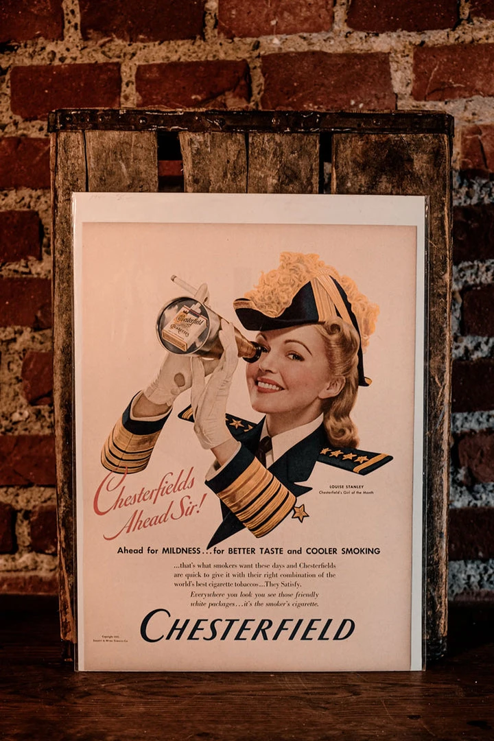 Antiques 1941 Louise Stanley Chesterfield Life Magazine Original Ad 3 Antiques 1941 Louise Stanley Chesterfield Life Magazine Original Ad