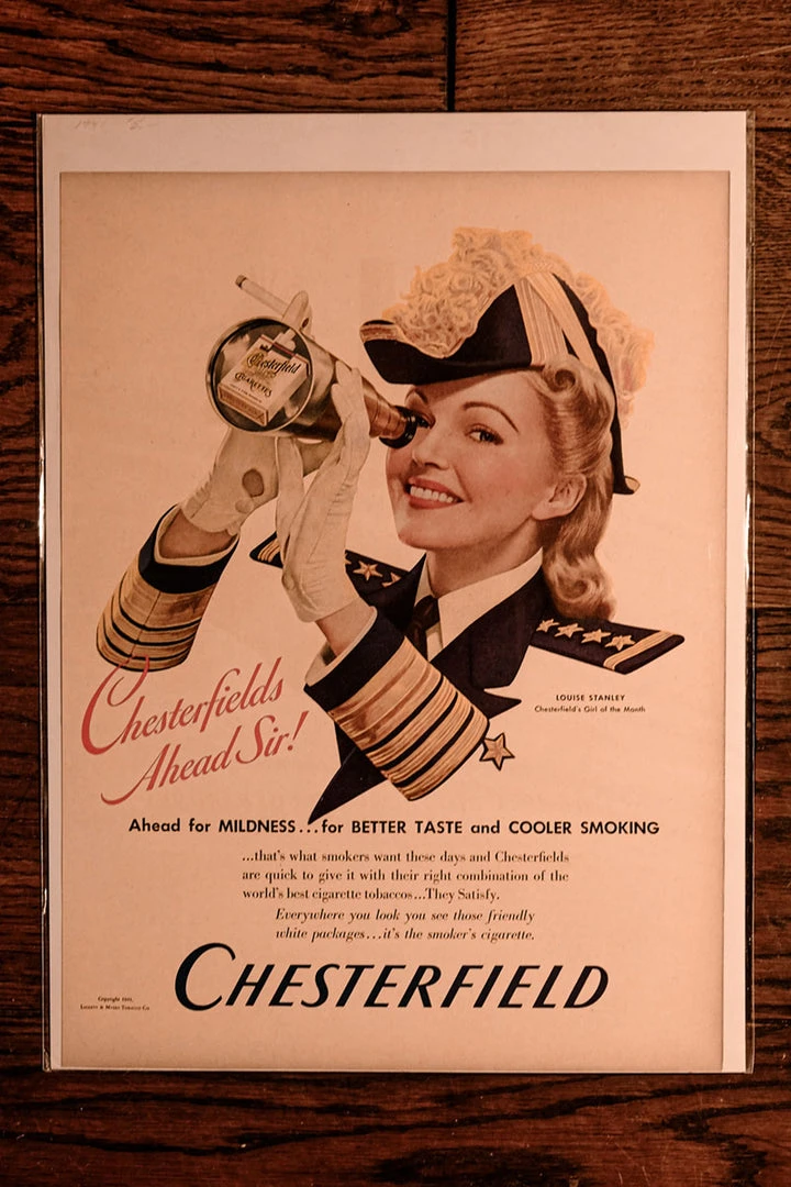 Antiques 1941 Louise Stanley Chesterfield Life Magazine Original Ad 5 Antiques 1941 Louise Stanley Chesterfield Life Magazine Original Ad