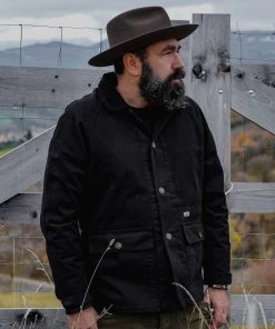 Outerwear&jackets Knickerbocker - Heavy Twill Raglan Hunting Jacket In Black