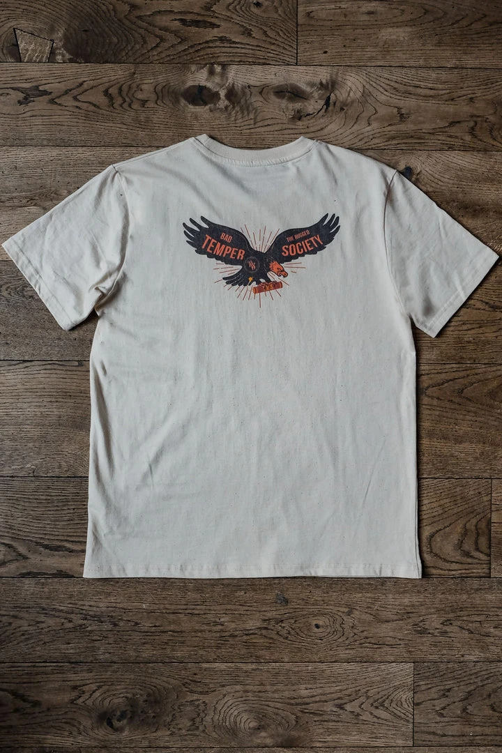 New The Rugged Society - Bad Temper - Heavy 220 G/M² Natural Raw Organic Cotton Tee 3 New The Rugged Society - Bad Temper - Heavy 220 G/M² Natural Raw Organic Cotton Tee