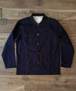Universal Works - Dockside Overshirt In Navy Ripstop Cotton