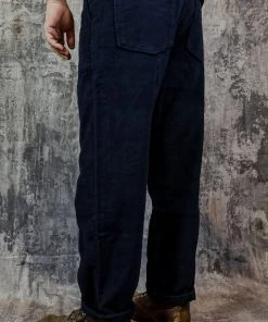 Universal Works - Fatigue Pant In Navy Moleskin