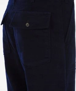 Universal Works - Fatigue Pant In Navy Moleskin