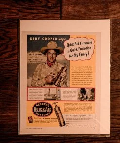 Antiques Antiques&Collectibles 1947 Gary Cooper For Quick Aid Fireguard Vintage Magazine Advertising 7 Antiques Antiques&Collectibles 1947 Gary Cooper For Quick Aid Fireguard Vintage Magazine Advertising
