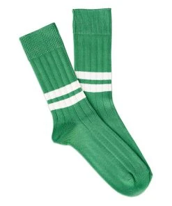The Rugged Society Socks Heritage9.1 - 1960 Green - Double White Stripe
