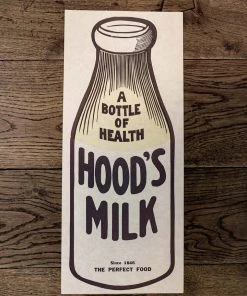 Antiques Antiques&Collectibles Rare 1950's Hood's Milk Vintage Paper Advertising Sign