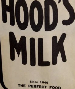 Antiques Antiques&Collectibles Rare 1950's Hood's Milk Vintage Paper Advertising Sign
