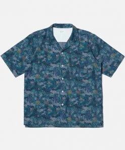 Universal Works - Camp Shirt In Indigo Jungle Chambray