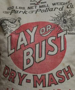 Antiques Antiques&Collectibles Vintage "Lay Or Bust" Poultry Feed Sack - Park&Pollard Co. Boston 9 Antiques Antiques&Collectibles Vintage