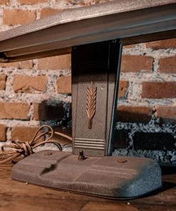 Antiques Midcentury MOE Industrial Task Desk Metal Grey Lamp