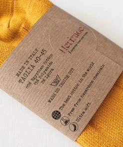 The Rugged Society Socks Heritage9.1 - 1960 Mustard - Double Black Stripe