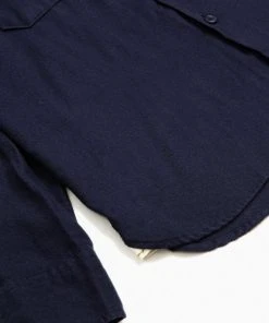 Shirts&Overshirts Universal Works - Worker Shirt In Navy Hudson Cotton