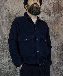 Universal Works - NW Jacket In Navy Moleskin Outerwear&jackets