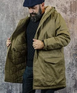 Universal Works - CW Parka In Dusky Green Aero Wax Cotton Outerwear&jackets