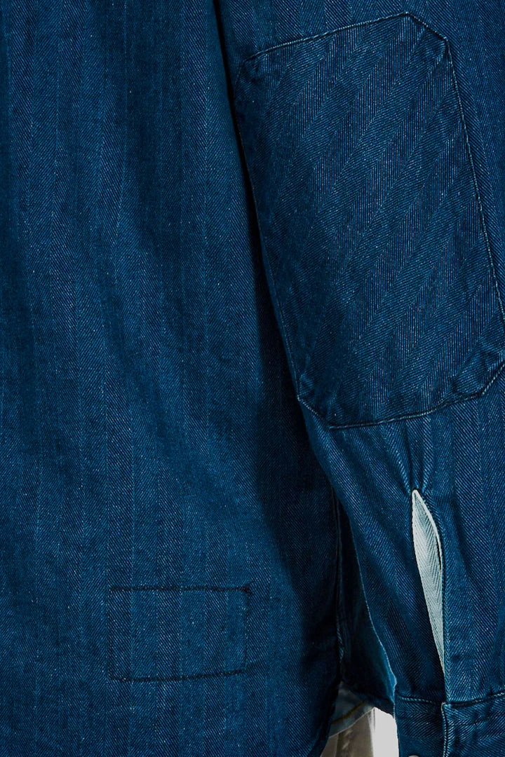 Shirts&Overshirts Universal Works - Worker Shirt In Washed Indigo Herringbone Denim 5 Shirts&Overshirts Universal Works - Worker Shirt In Washed Indigo Herringbone Denim