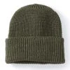 Peregrine - Porter Ribbed Beanie In Olive Knitwear