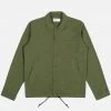 Universal Works - Porto Coach Jacket In Dark Olive Vintage Canvas