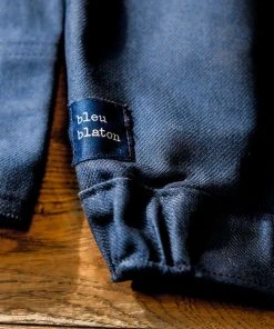 Bleu Blaton - Short Mechanic Worker Jacket In Navy